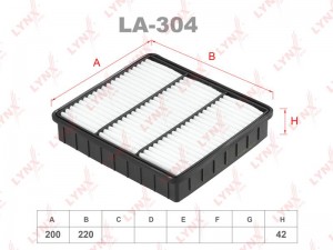 фильтр воздушный!\ Mitsubishi Colt 1.3-1.8 92-96 / Lancer 1.6 16V 92> LA-304 LYNXAUTO