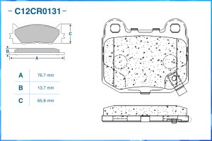 Тормозные колодки задние Low Metallic C12CR0131 C12CR0131 CWORKS