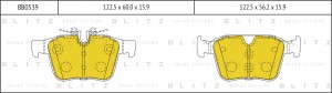 колодки дисковые задние!\ Land Rover, Jaguar F-PACE/XE/XF 15> BB0539 BLITZ
