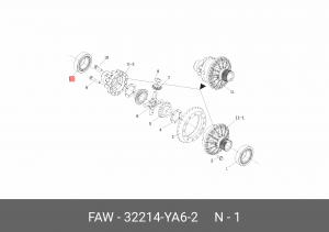Подшипник конический роликовый 32214 32214-YA6-2 FAW