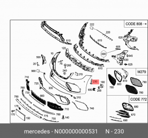 самонарезающий винт (45104777868290) N 000000 000531 MERCEDES BENZ
