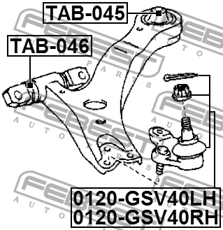TOYOTA CAMRY V40 (2006>) 0120-GSV40RH FEBEST