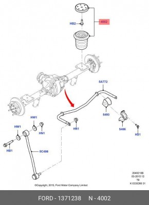 отбойник рессоры!\ Ford Transit TT9 06-13 1 371 238 FORD
