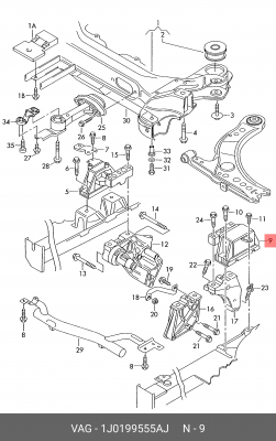 GETRLAGER 1J0 199 555 AJ VAG