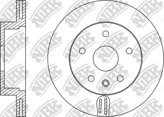 Диск тормозной AUDI A4 (08-),A5 (07-),Q5 (08-) передний (1шт.) NIBK RN33003 NIBK
