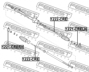 Наконечник рулевой правый 1221-CRERH 1221-CRERH FEBEST