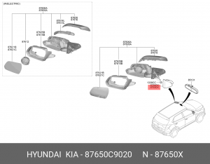 Накладка HYUNDAI Creta (16-) двери передней левой (уголок) OE 87650C9020 HYUNDAI KIA