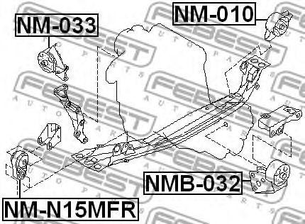 Подушка двигателя передняя MT NM-N15MFR FEBEST