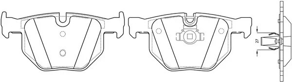 колодки дисковые задние! с антискр. пл.\ BMW E60 2.0i-4.5i/3.0D 03> BP32093 SB NAGAMOCHI