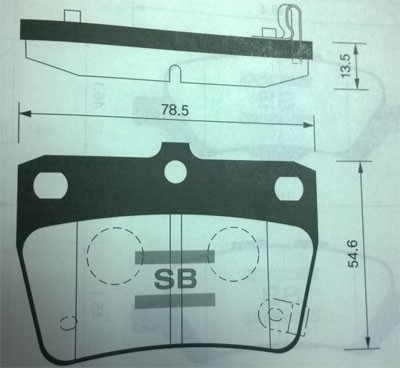 Колодки тормозные TOYOTA Rav 4 (00-05) задние (4шт.) SANGSIN SP1457 SANGSIN