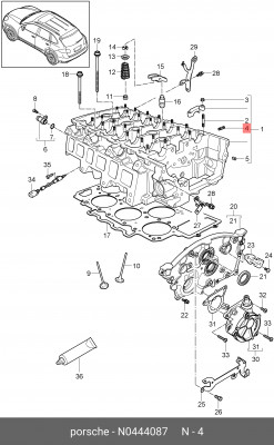 шпилька! M8x1.25x16/28\ Audi N 044 408 7 VAG