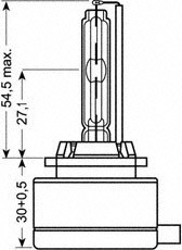 Лампа XENARC [ксенон, D1S, T=4500K] 12V(35W) 66144 OSRAM