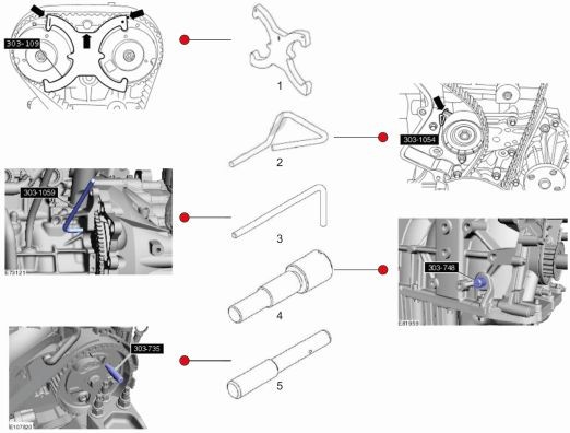 Фиксатор распредвала для установки фаз ГРМ (FORD) JTC JTC-4763 JTC TOOLS