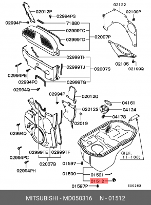 Пробка сливная MITSUBISHI OE MD050316 MITSUBISHI