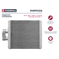 Радиатор отопителя Skoda Fabia II 06-  Rapid I II 12-  Roomster 10- VW Polo Seda M4991105 MARSHALL