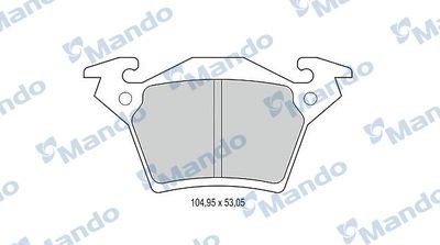 Колодки тормозные MERCEDES Vito (W638) (96-03) задние (4шт.) MANDO MBF015663 MANDO