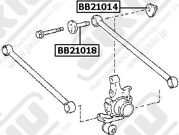 втулка с эксцентриком!\ Toyota Kluger L/V Acu25/Mcu25 4WD 00-07 BB21014 JIKIU