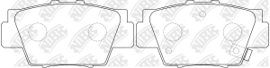 Колодки тормозные HONDA MR-V (05-) задние (4шт.) NIBK PN8307 NIBK