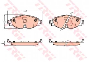 VW GOLF VII (2012>)/AUDI A3 [8V] (2013>) БЕЗ ДАТЧИКА GDB2143 TRW