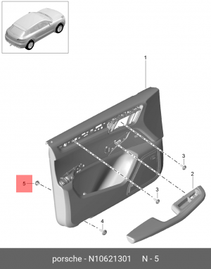 Клипса VW AUDI SEAT SKODA OE N 106 213 01 VAG
