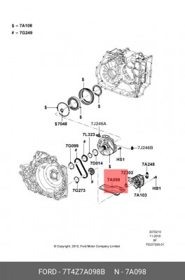 Фильтр масляный АКПП FORD Explorer (11-) OE 7T4Z-7A098-B FORD