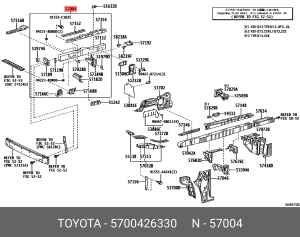 5700426330 ЛОНЖЕРОН 57004-26330 TOYOTA
