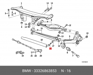 Болт BMW сход-развальный эксцентриковый OE 33 32 6 863 853 BMW