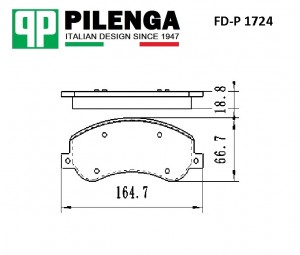 Колодки тормозные диск.передние с датчиком TRANSIT FD-P1724 FDP1724 PILENGA