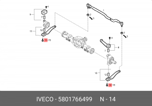 болт дифференциала!\IVECO 5801766499 IVECO
