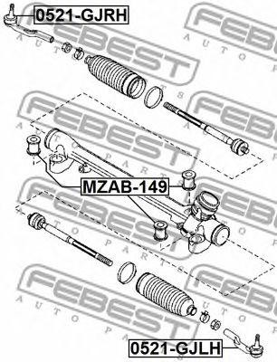 Наконечник рулевой левый MAZDA 6 GJ 2012- 0521-GJLH 0521-GJLH FEBEST