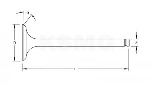 Клапан впускной Iveco Cursor 13 F3BE 10x47x199.3 (500355778, 171111) KS7111140 KSMG