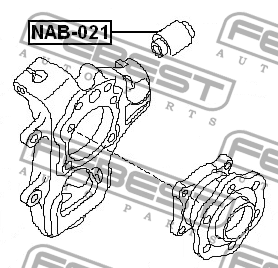 Сайлентблок задн цапфы NISSAN PATHFINDER R51M 2005-2013 NAB-021 NAB-021 FEBEST