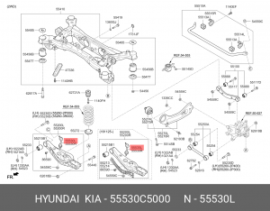 Стойка стабилизатора KIA Sorento (15-) заднего левая OE 55530C5000 HYUNDAI KIA
