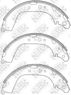 Колодки тормозные TOYOTA Land Cruiser (79-) задние барабанные (4шт.) NIBK FN2280 NIBK