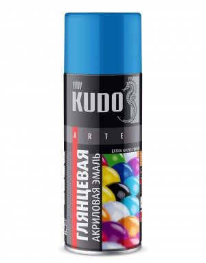 Эмаль акриловая "KUDO" голубая высокоглянцевая (520 мл) (аэрозоль) (RAL 5012) KUA5012 KUDO