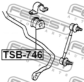 Втулка стабилизатора переднего D22 TSB-746 FEBEST