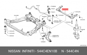 ПОПЕРЕЧИНА ПОДРАМНИКА T31 544C4EN10B NISSAN