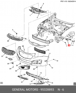 CHEVROLET CRUZE (2009>) 95328893 GENERAL MOTORS
