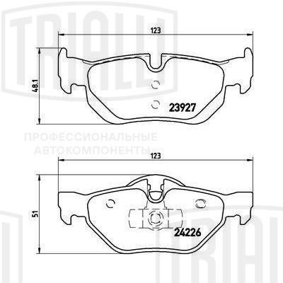 Колодки торм. для а м BMW 1 (E81-88) (06-) 3 (E90-93) (05-) X1 (E84) (09-) диск. PF 4014 TRIALLI