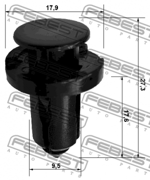 Клипса NISSAN QASHQAI J10E 2006.12-2013.12 88570-016 88570-016 FEBEST