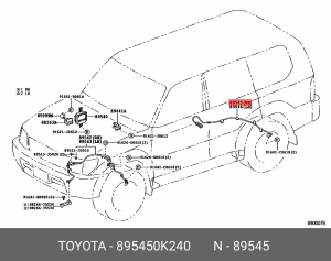 датчик ABS! задний правый\ Toyota Hilux 2.4D/2.8D 15> 89545-0K240 TOYOTA