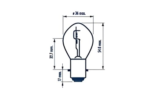 Лампа 12V S2 35/35W BA20d Standard NARVA 49531 3000 NARVA