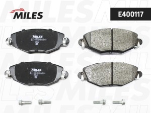 Колодки тормозные передние (без датчика + болты) (Смесь Low-Metallic) FORD MONDE E400117 MILES