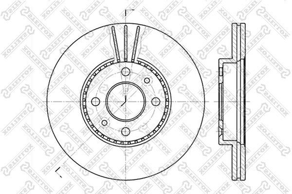 диск тормозной передний!\ Renault Laguna/Megane/Safrane all 90> 6020-3911V-SX STELLOX