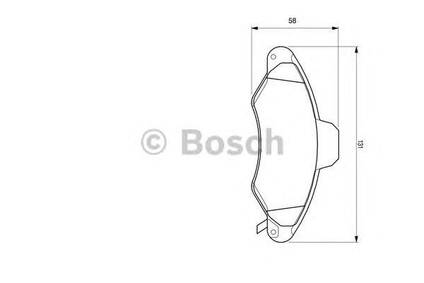 Колодки тормозные FORD Escort (90-00) передние (4шт.) BOSCH 0 986 424 644 BOSCH