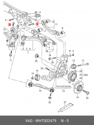 WHT002479 Болт (M12x1,5x87) / AUDI WHT 002 479 VAG