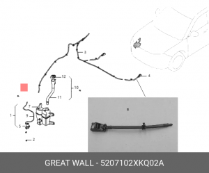 5207102XKQ02A Бачок стеклоомывателя 5207102XKQ02A HAVAL