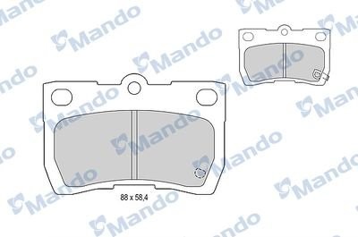 Колодки тормозные LEXUS GS,IS (05-) задние (4шт.) MANDO MBF015616 MANDO