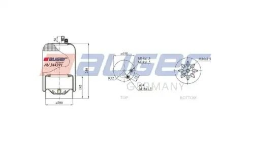 MB ACTROS I (1996- 2002) с металлическим стаканом AU344391K22 AUGER