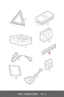 Опора номерного знака VAG KEA 075 004 KEA 075 004 VAG